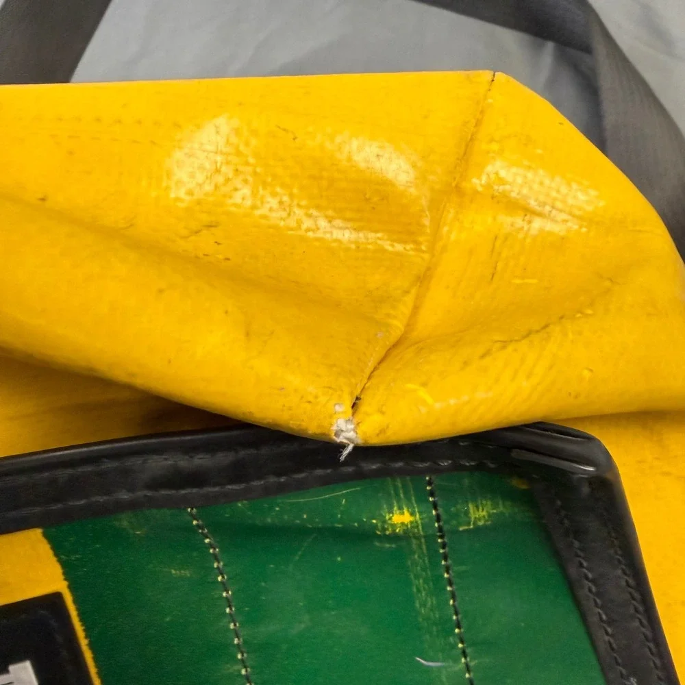FREITAG F14 DEXTER Messenger Yellow & Green Black Vintage Recycled Tarpaulin